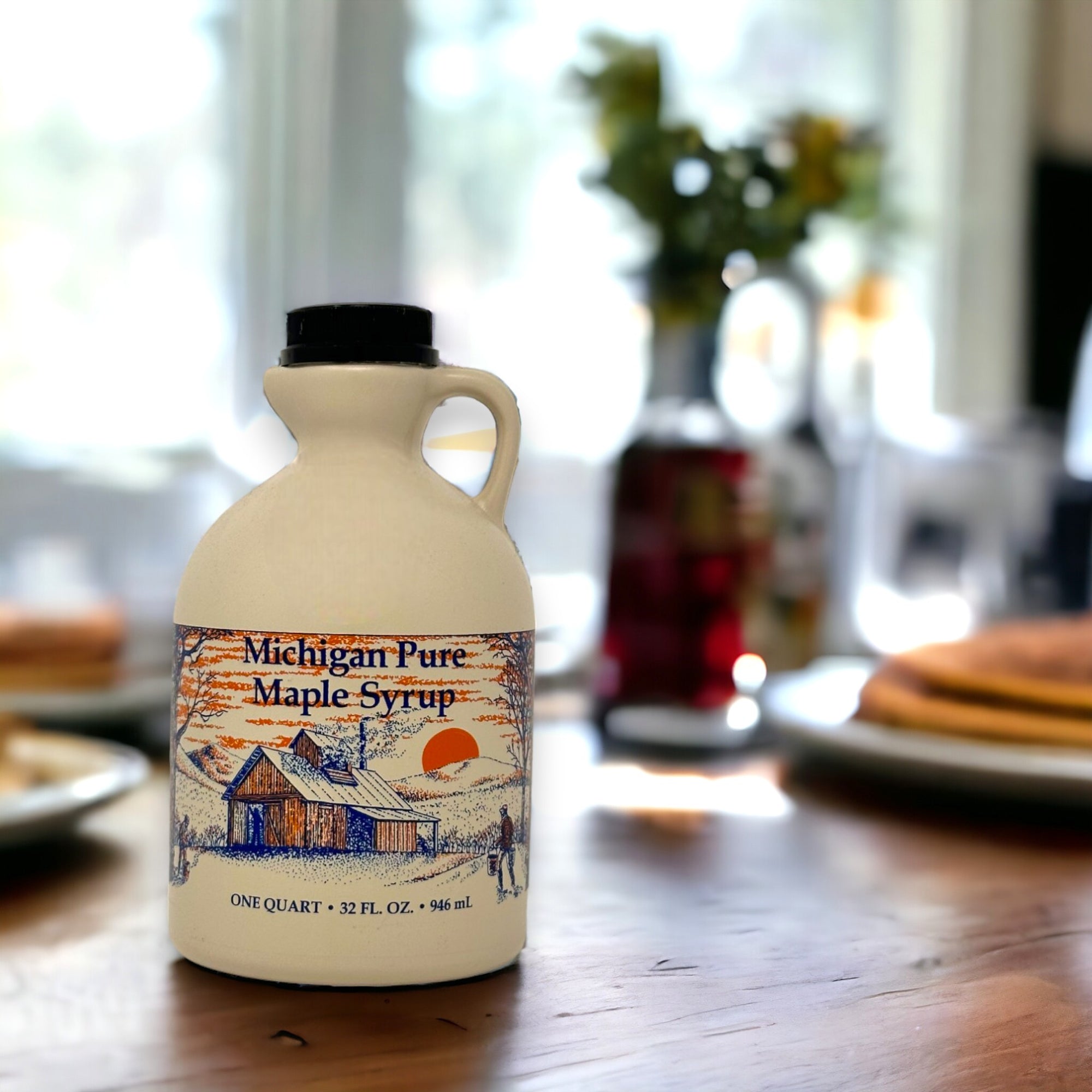 Pure Michigan Maple Syrup Jug.