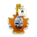 Pure Michigan Maple Syrup - Maple Leaf Glass Bottle.