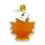 Pure Michigan Maple Syrup - Maple Leaf Glass Bottle.