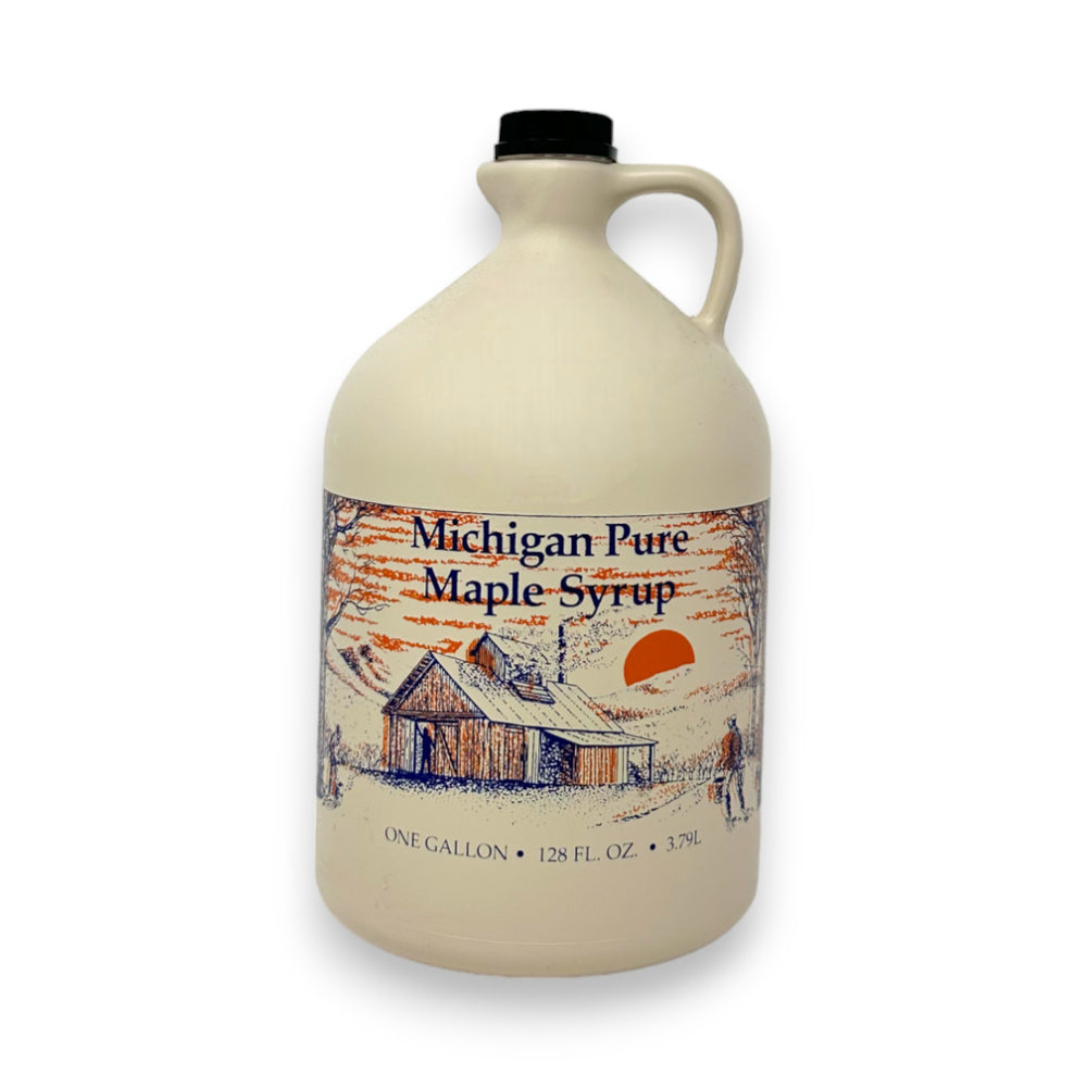Pure Michigan Maple Syrup Jug.