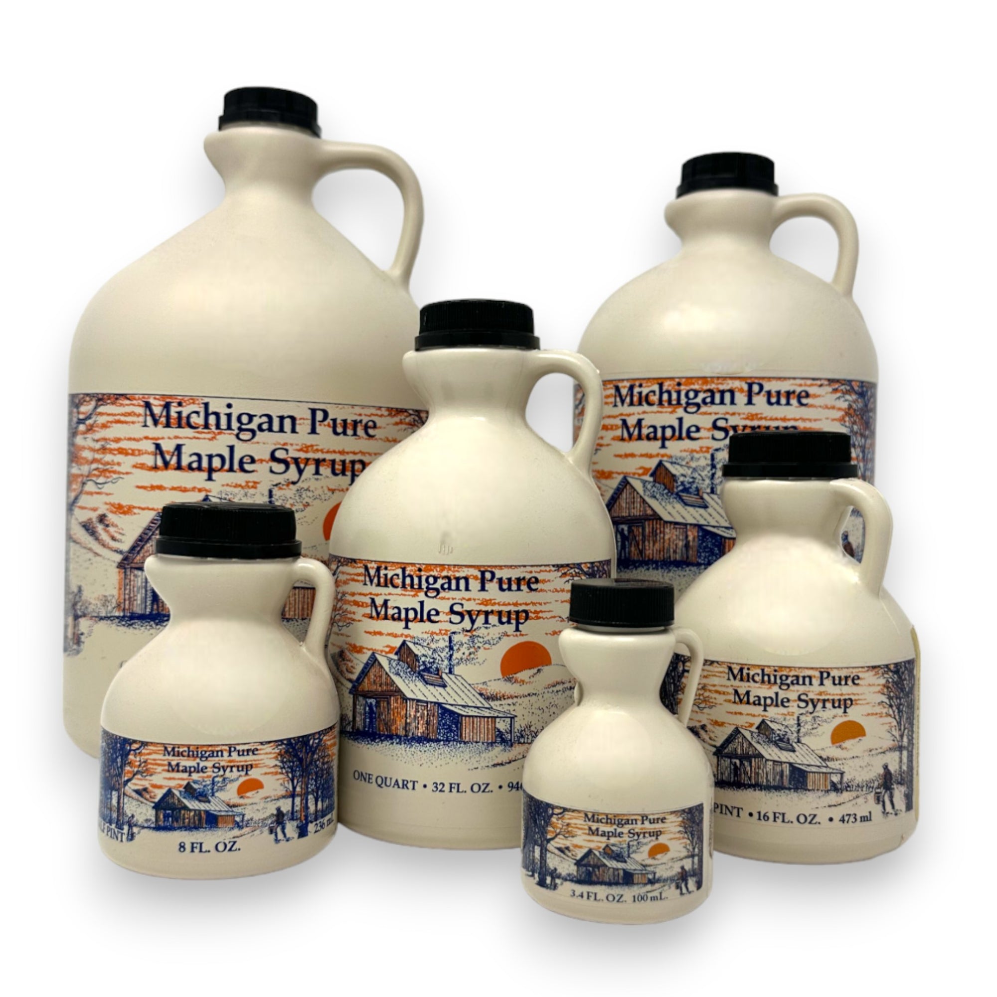 Pure Michigan Maple Syrup Jug.