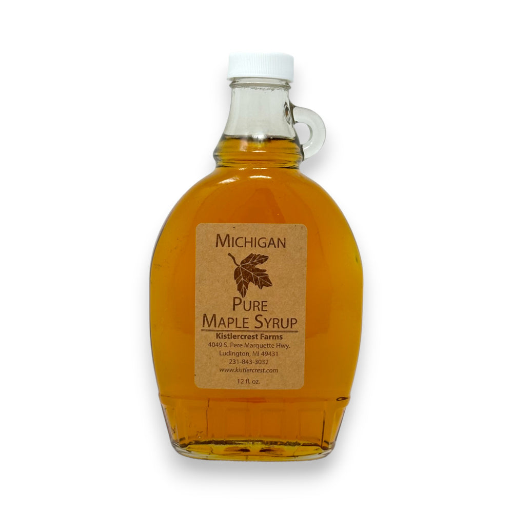 Pure Michigan Maple Syrup - Glass Bottle.
