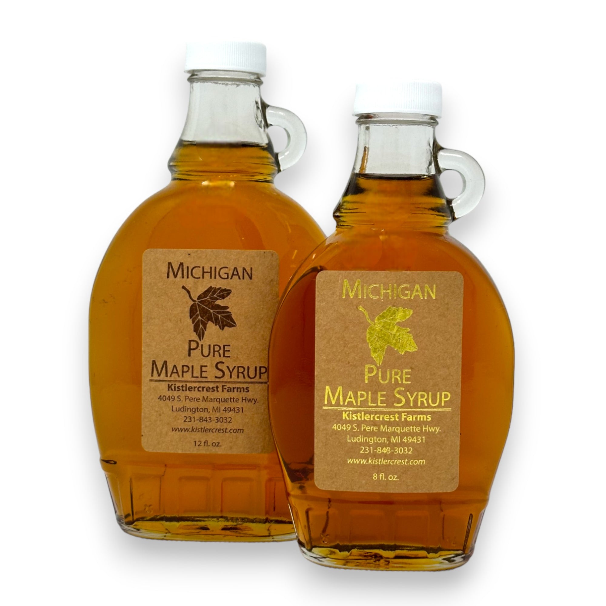 Pure Michigan Maple Syrup - Glass Bottle.