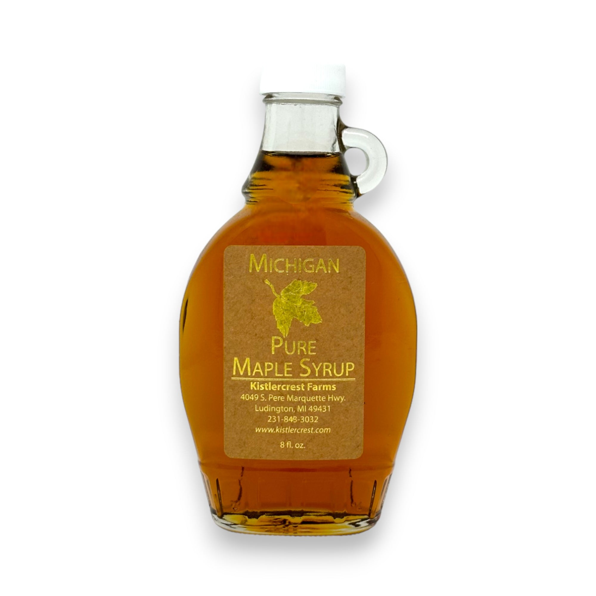 Pure Michigan Maple Syrup - Glass Bottle.