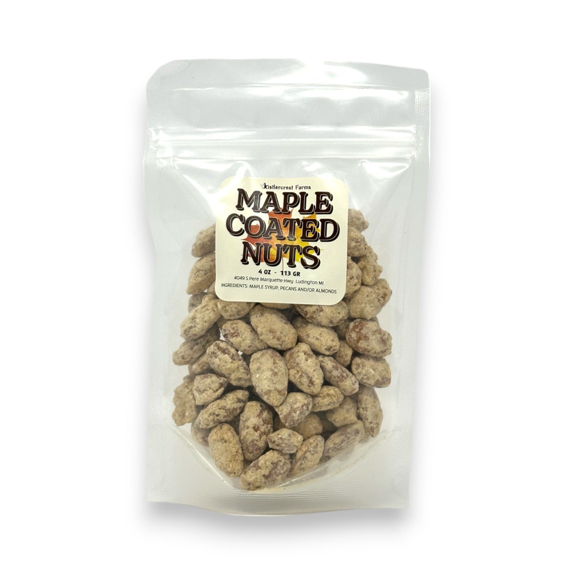 Maple Sugar Coated Nuts.