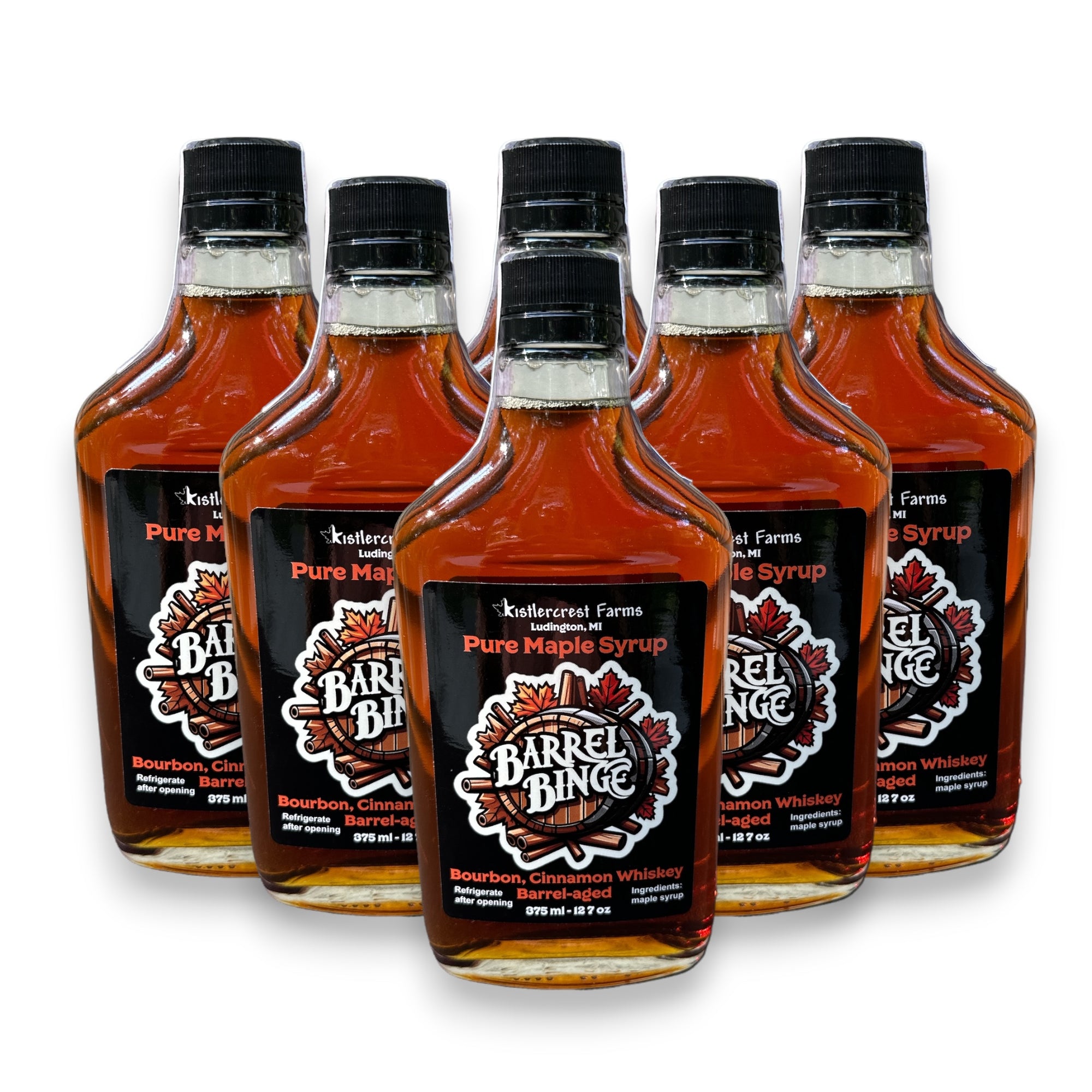Barrel Binge - Bourbon Cinnamon Whiskey Barrel Aged Maple Syrup
