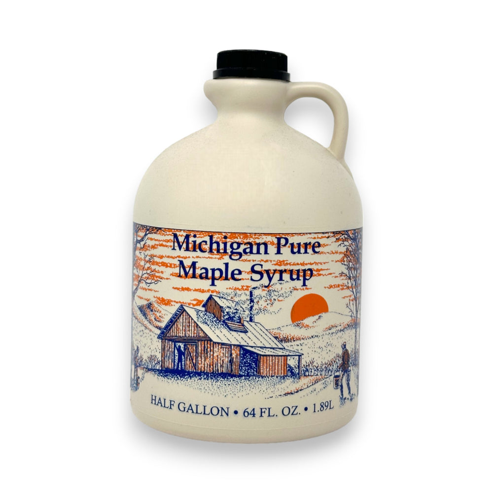 Pure Michigan Maple Syrup - Half Gallon Jug.