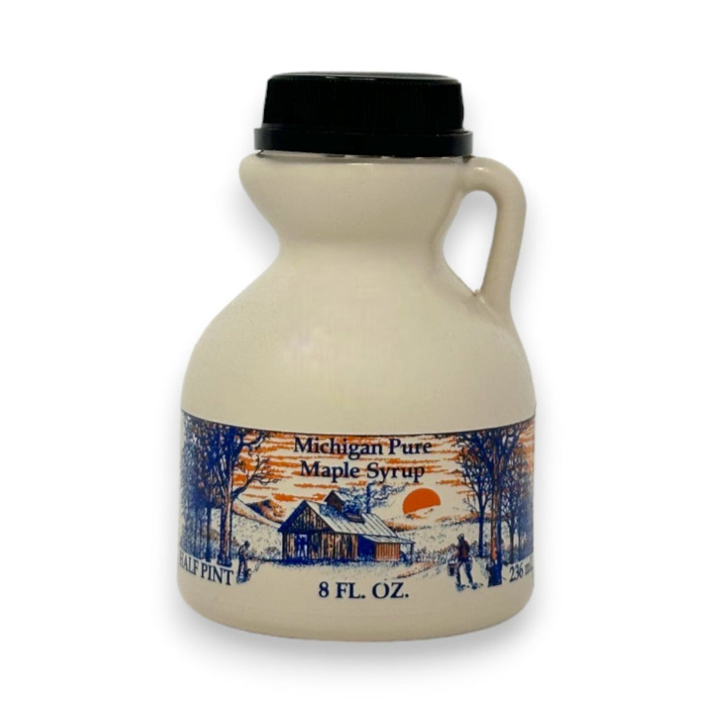 Pure Michigan Maple Syrup - Half Pint Jug.