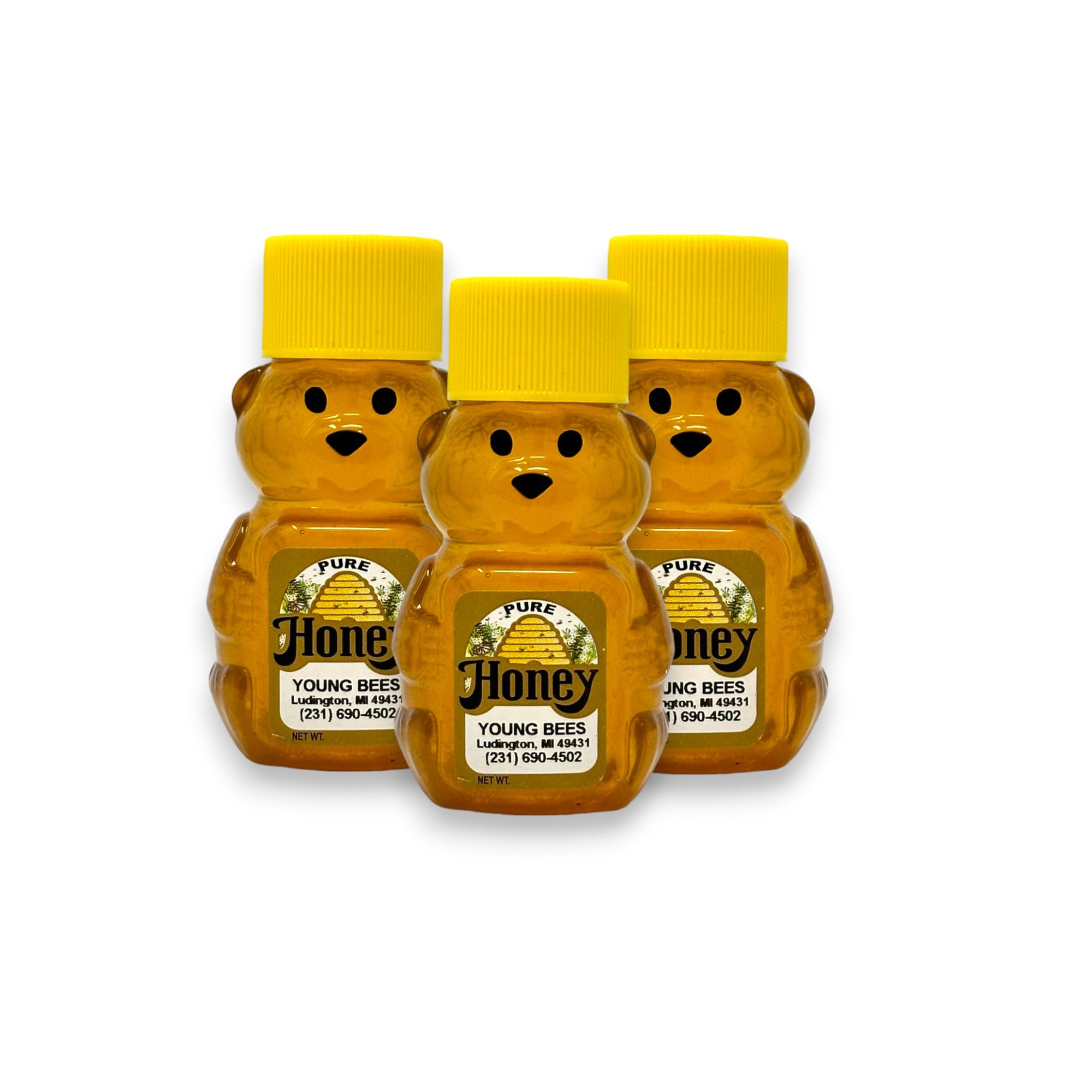 Pure Raw Michigan Honey - Mini 2oz Honey Bear.